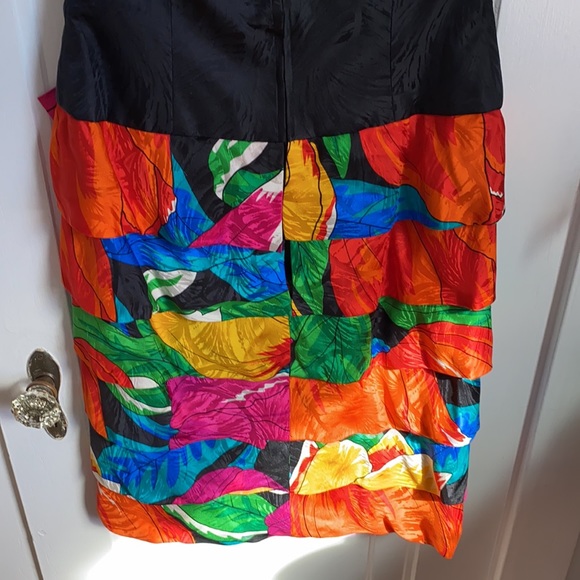 Vintage Strapless Floral Party Dress - Picture 8 of 10